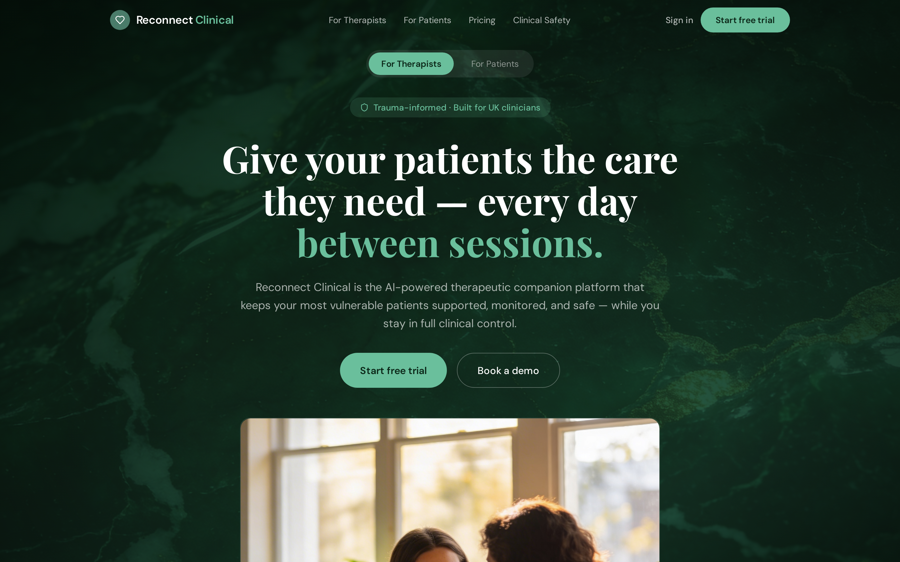 Reconnect Clinical — AI‑powered therapeutic companion platform